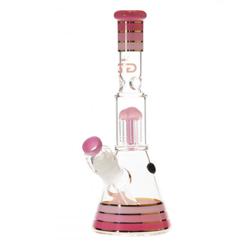 Бонг Grace Glass Golden Line Pink Beaker