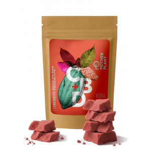 Белый шоколад с клубникой (35% какао-масла, 200мг CBD), MotherPlant, Вес 100гр.
