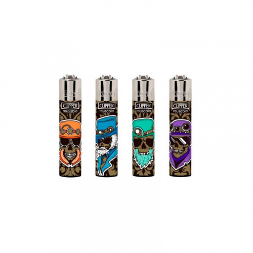 Зажигалка Clipper™ Marked Skulls 3