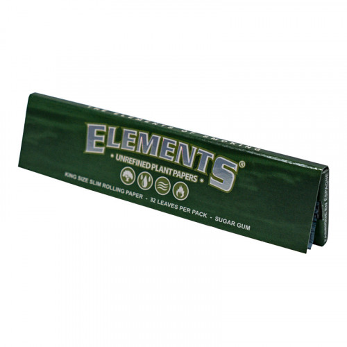 Бумажки Elements Green King Size Slim 